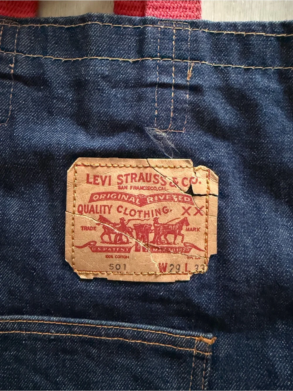 Vintage 70s Levis Denim Bag With The Big E